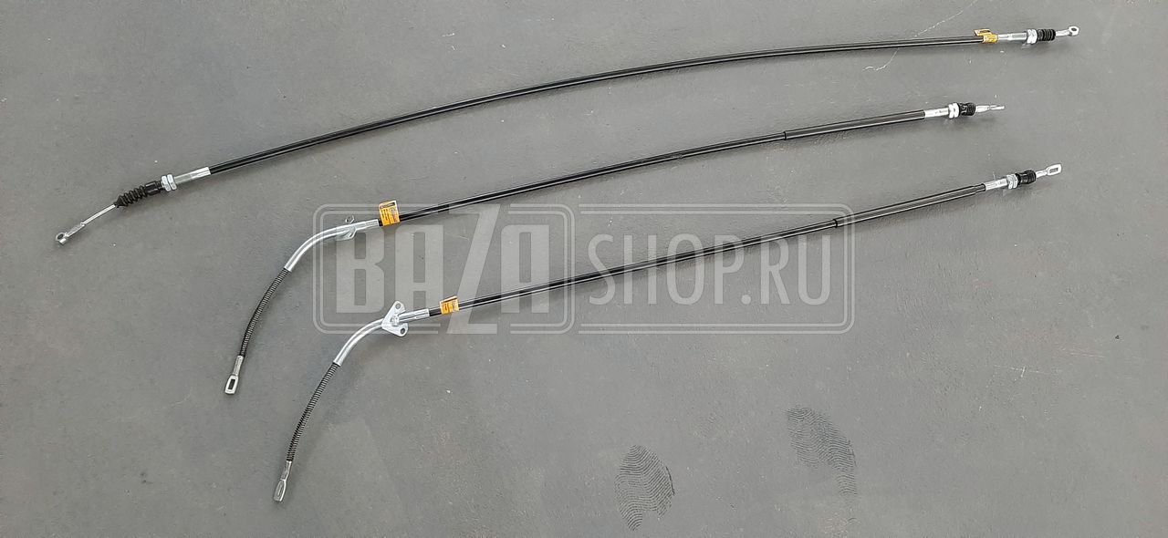 Трос привода ручника ГАЗ 3307, 3309 (КОМПЛЕКТ на машину, 3 шт.) "Riginal".